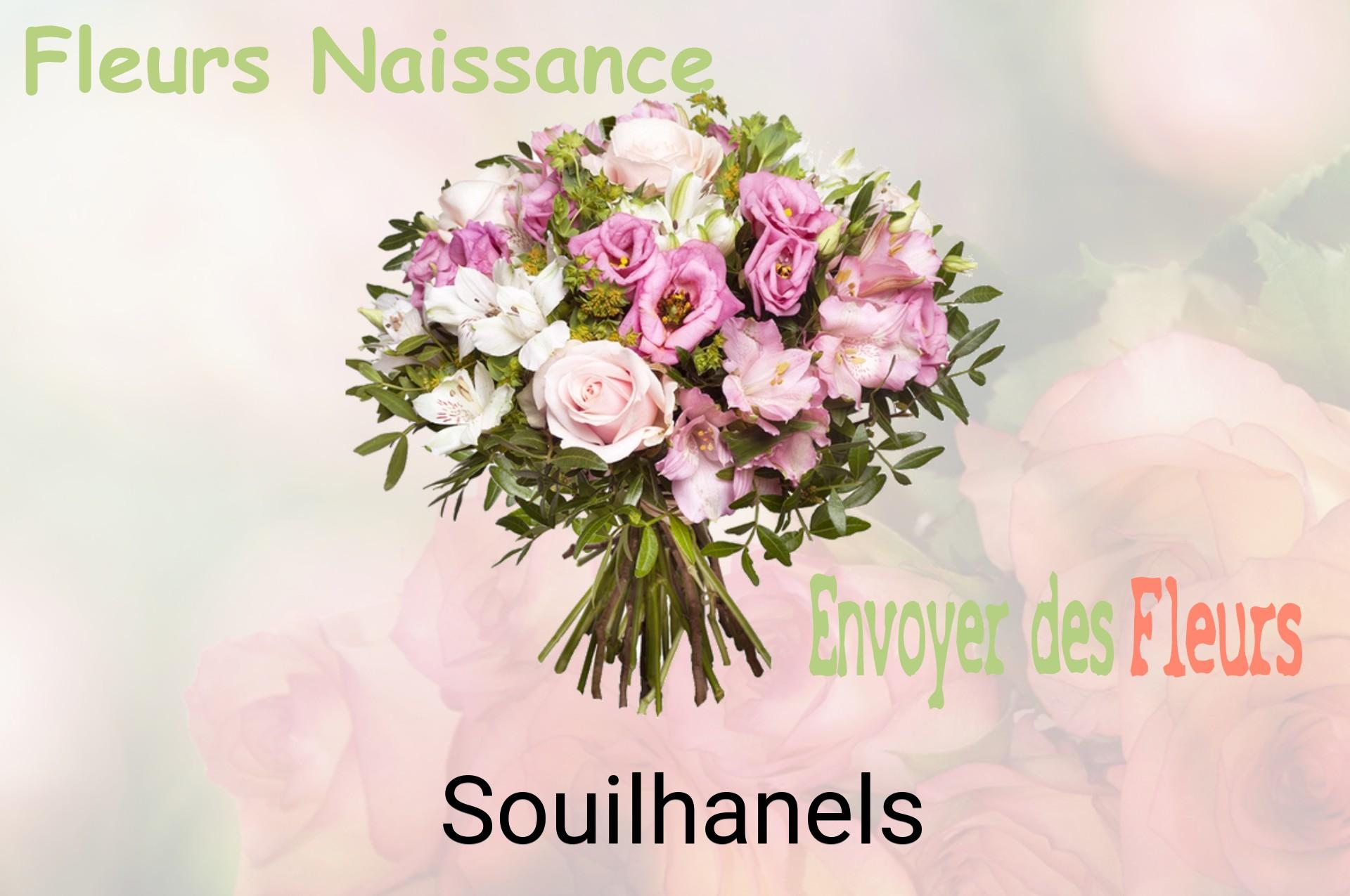 Bouquet de fleurs de naissance livré à Souilhanels