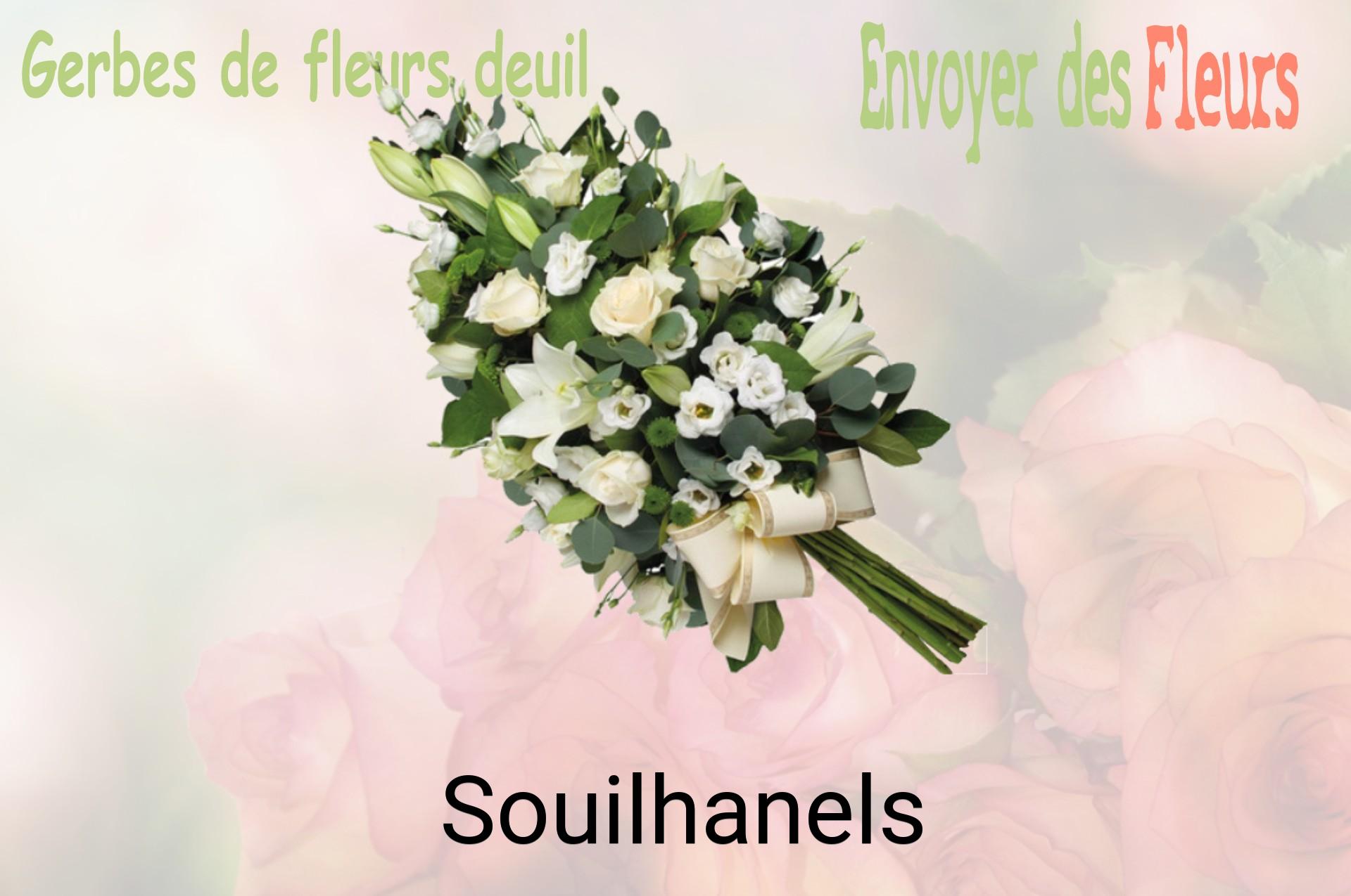 Gerbe de fleurs de deuil livrée à Souilhanels